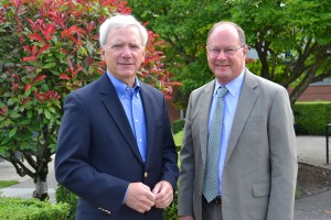 Director of the Bureau of Environmental Services Dean Marriott (left) and TriMet General Manager Neil McFarlane