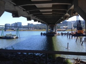 The re-opening of the Eastside Greenway Trail gives the public its first look at the underbelly of Tilikum Crossing.