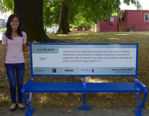 Madison High School junior Ngoc Le read her poem “This World”, with an excerpt being displayed as part of Poetry in Motion. Le is 16 and worked with Writers in the Schools writer Mark Pomeroy.