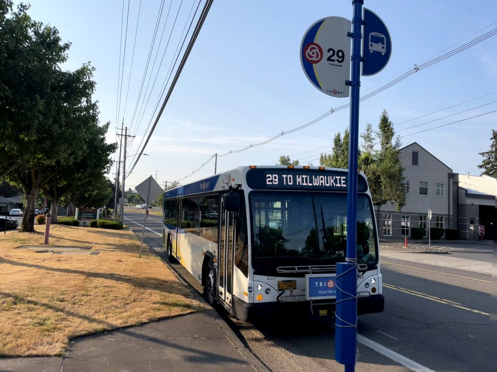 TriMet Line 29 bus serves Lake Road Health Center.