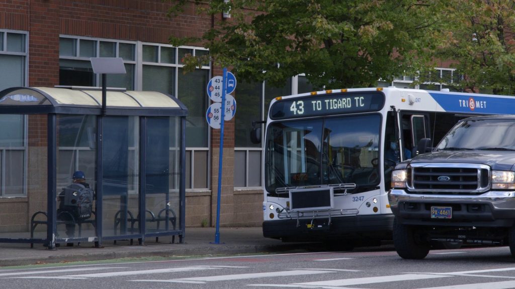 TriMet bus serves Line 43-Taylors Ferry/Marquam Hill.