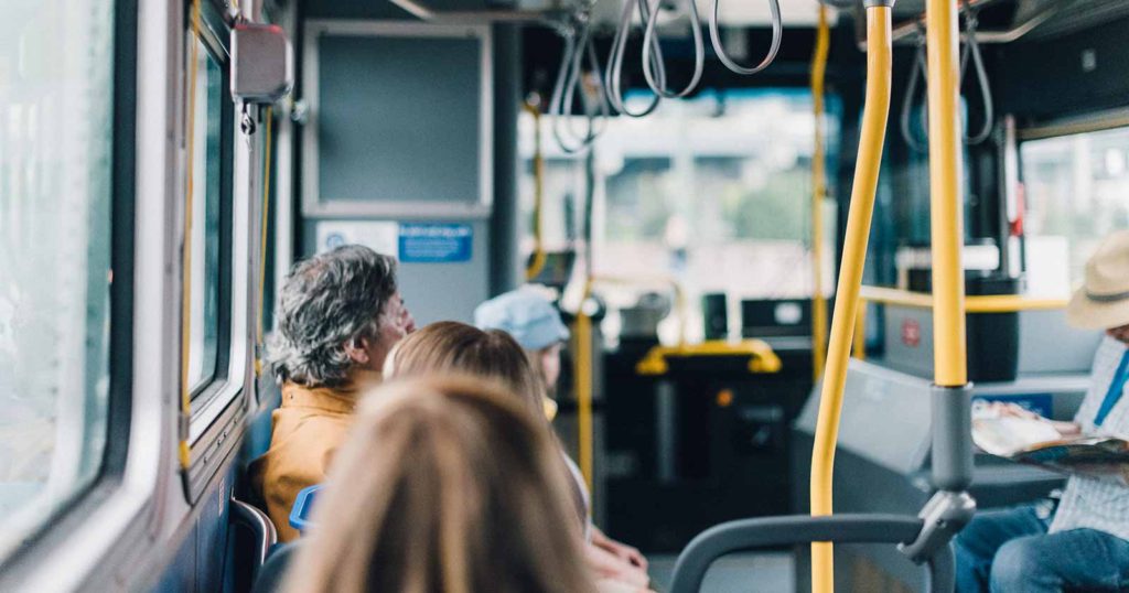 Riders in a bus
